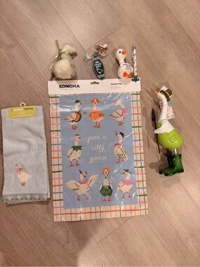 New! Silly little goose themed decor/basket items